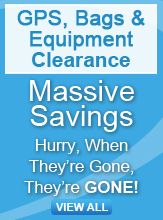GPS, bags and equipment clearance banner